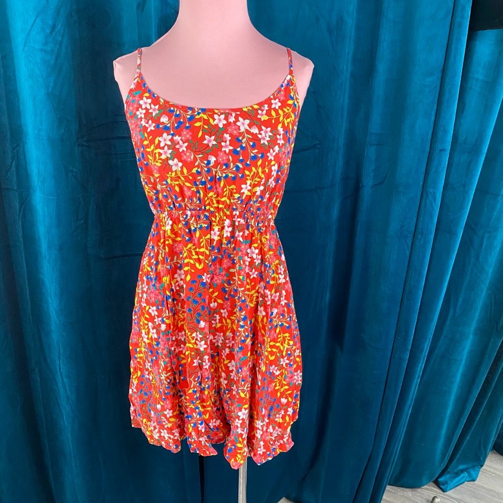 Gap Floral Print Fit & Flare Cami Dress - Picture 1 of 7